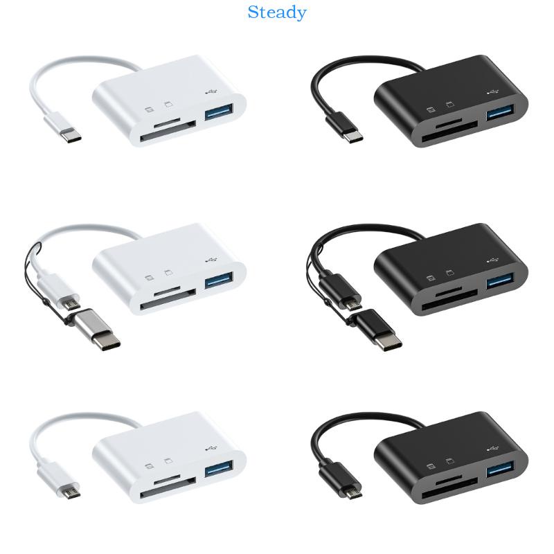 Đầu Đọc Thẻ Nhớ OTG HUB Micro Usb Type C Đa Năng Cho Điện Thoại / Máy Tính