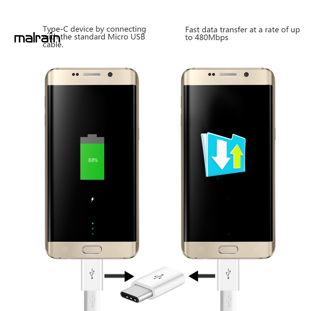 Đầu Chuyển Đổi Micro USB Cái Sang Type-C Đực OTG Cho Điện Thoại