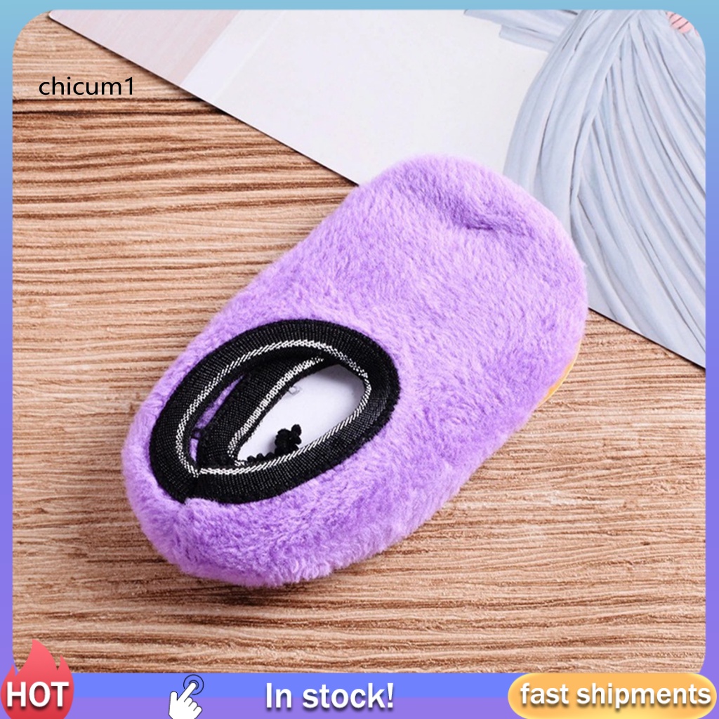 1 Đôi Vớ Dày Giữ Ấm Chống Trượt Màu Sắc Tương Phản Thời Trang Mùa Đông Cho Nữ