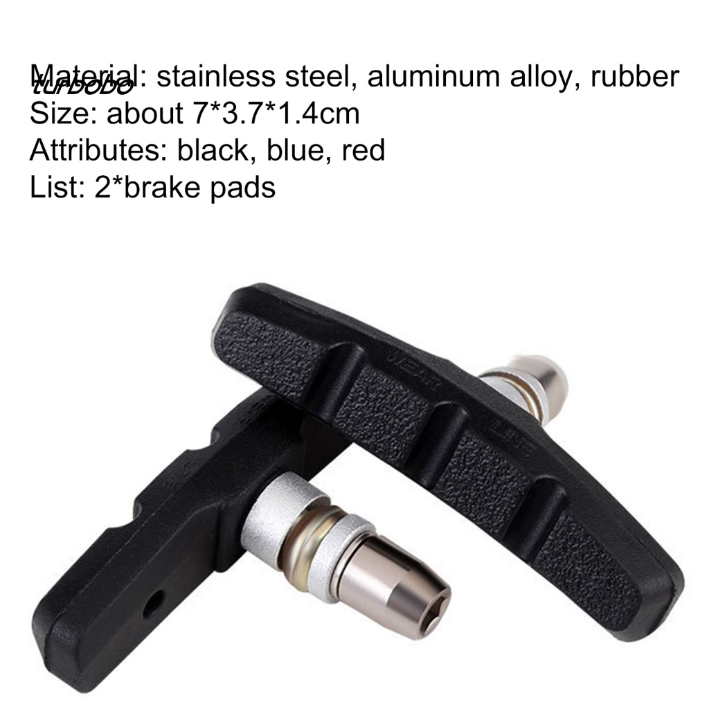 Set 2 Má Phanh Xe Đạp Chống Mài Mòn Tiện Dụng Chất Lượng Cao