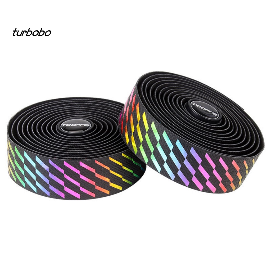 1 Bộ Băng Quấn Tay Lái Xe Đạp Bằng Da Giả EVA Chống Trượt Màu Gradient