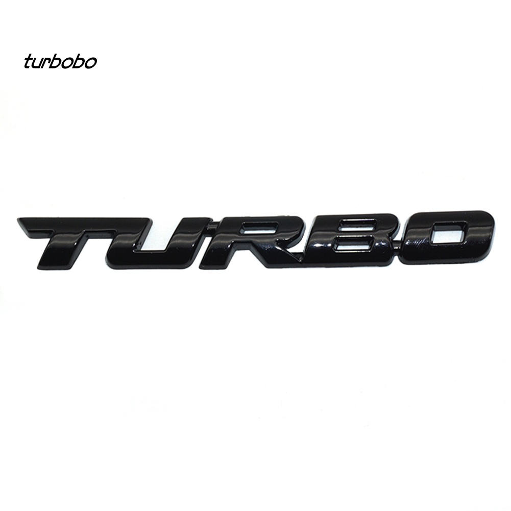 Miếng Dán Chữ TURBO Bằng Kim Loại Trang Trí Xe Hơi