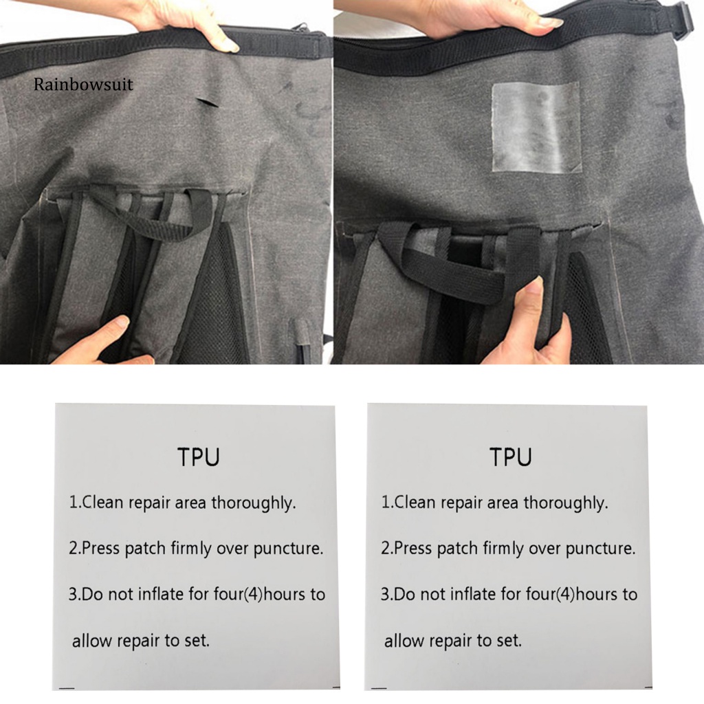 Set 10 Miếng Dán Trong Suốt Tự Dính Chống Thấm Nước Dùng Sửa Chữa Đồ Chơi Bơm Hơi