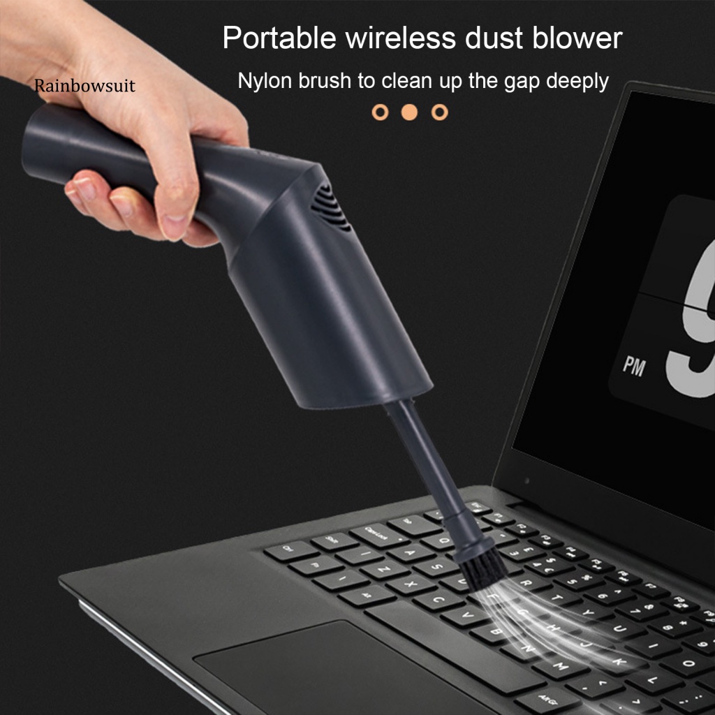 Máy Thổi Bụi Cầm Tay Không Dây Bằng ABS Có Đèn Kèm Bàn Phím