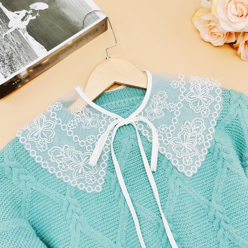 Khăn Quàng Cổ Mỏng Cột Nơ In Họa Tiết Hoa Có Thể Tháo Rời Cho Nữ