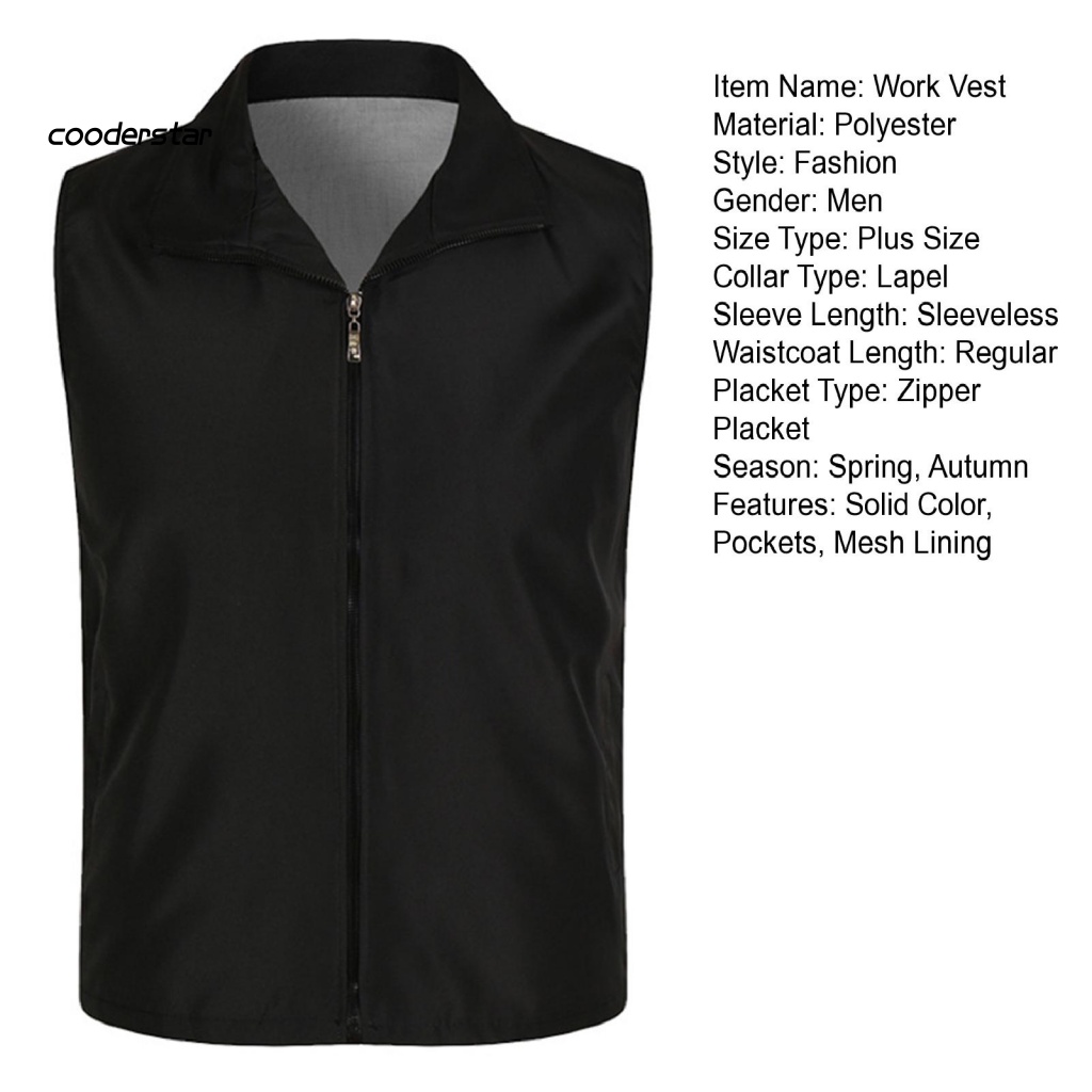 Cood Áo Khoác Lưới Không Tay Có Khóa Kéo Màu Sắc Tươi Sáng Phù Hợp Cho Hoạt Động Ngoài Trời