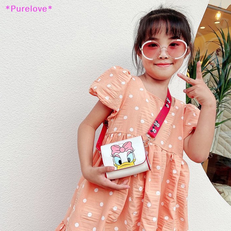 DISNEY Túi Đeo Chéo Mini Hình Vuông In Hình Chuột Mickey Đáng Yêu Thời Trang Cho Nữ Mới