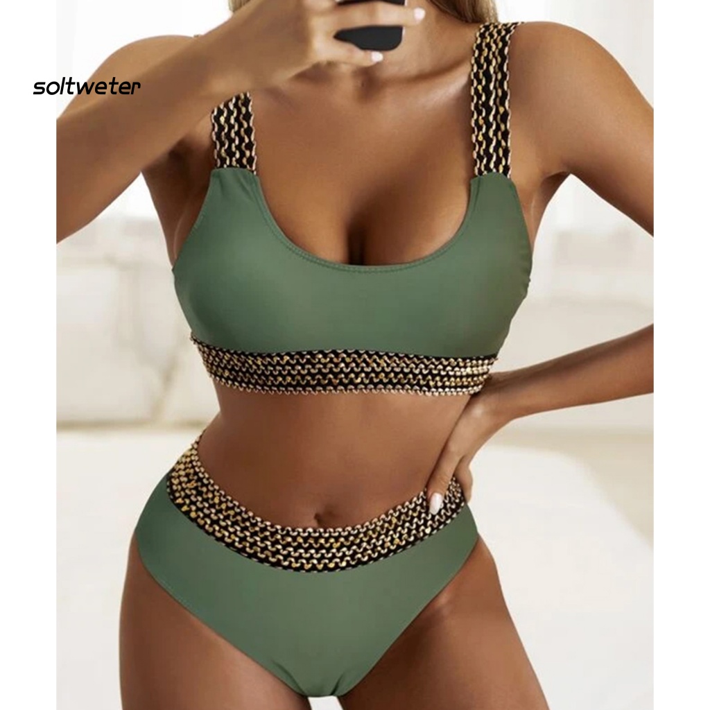 Bộ Bikini 2 Mảnh Màu Sắc Thời Trang Quyến Rũ Cho Nữ