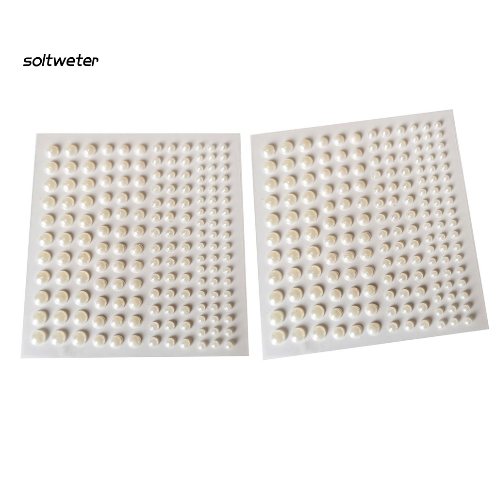 Bộ 2 Miếng Dán Trang Điểm Mắt 3 / 4 / 5 / 6mm Màu Sắc Lấp Lánh Không Phai Màu