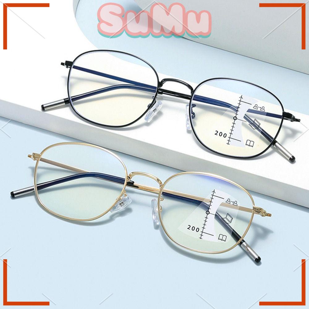 SUMU Mắt Kính Chống Ánh Sáng Xanh Hình Tròn Phong Cách Vintage Đa Năng