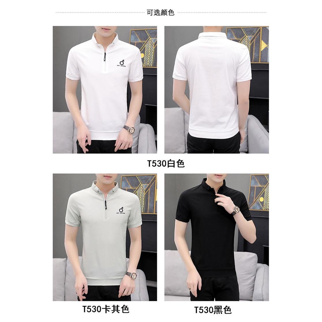 Dây Cáp Yp... Áo Thun POLO Cotton Ngắn Tay Dáng Rộng Thời Trang Mùa Hè Dành Cho Nam