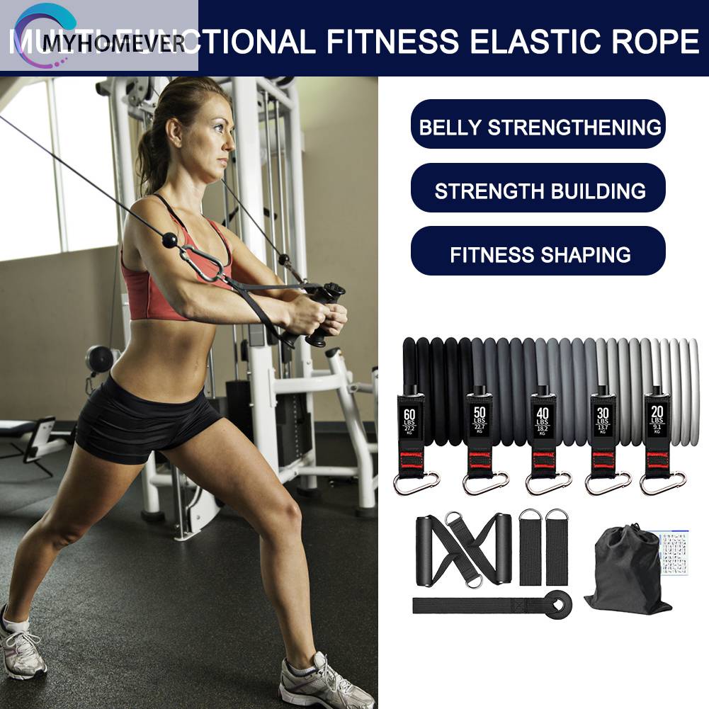 Set 11 Dây Kéo Đàn Hồi Hỗ Trợ Tập Yoga / Thể Hình