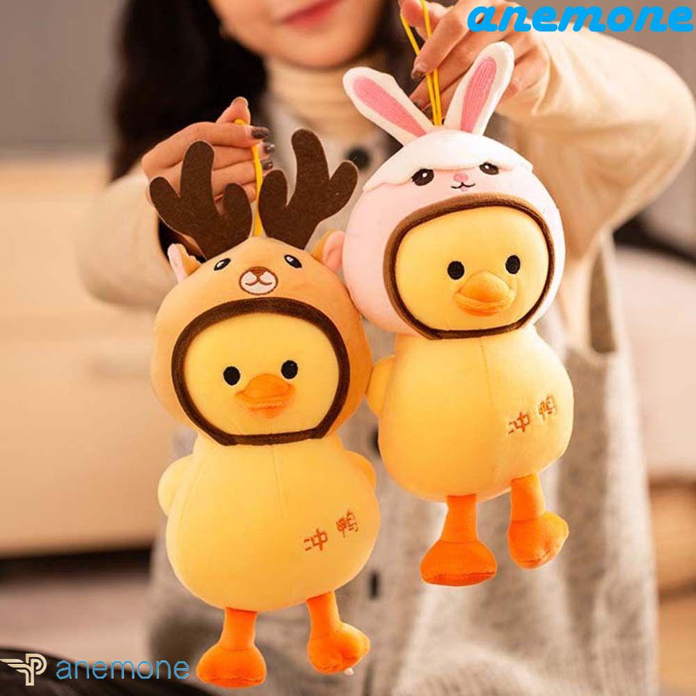 ANEMONE Đồ chơi nhồi bông Mềm Mại Hình Chú Vịt / Nai Sừng Tấm Dễ Thương Cho Bé