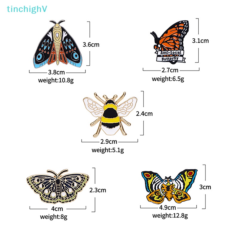 [TinchighV] Ghim Cài Áo Bằng Hợp Kim Hình Bướm Thả Dầu Sáng Tạo Cá Tính Thời Trang Làm Quà Tặng Bạn Bè [Mới]