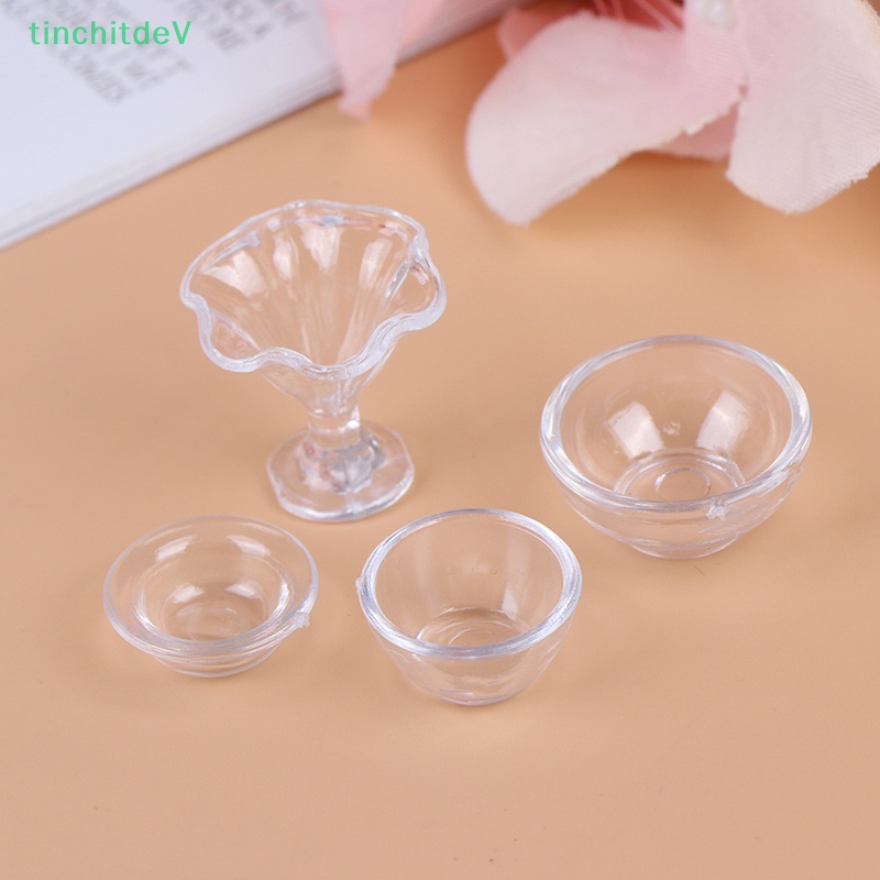 Set 17 Dụng Cụ Bàn Ăn Trong Suốt DIY Cho Nhà Búp Bê 1: 12