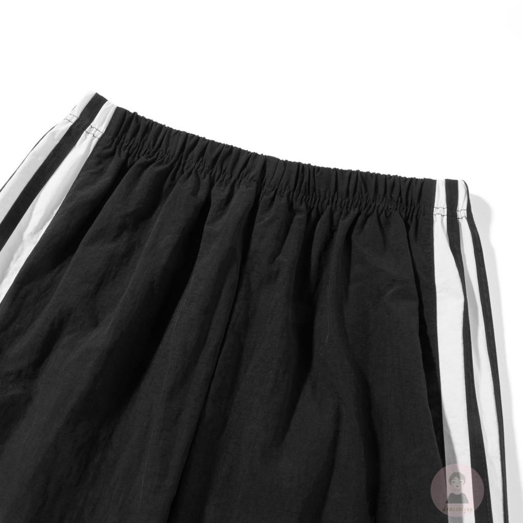 Quần Dài Thể Thao Kẻ Sọc Ngang Eo Co Giãn Có Túi Bên Hông Cho Nữ