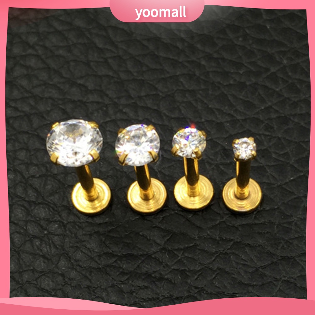 1 Khuyên Xỏ Môi Đính Đá Zircon Thời Trang