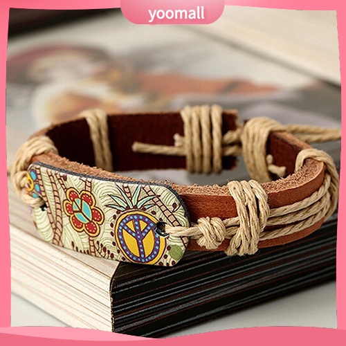 [YM] Vòng Đeo Tay Biểu Tượng Vô Cực Pyrograph Phong Cách Punk Cổ Điển Cho Nam Và Nữ