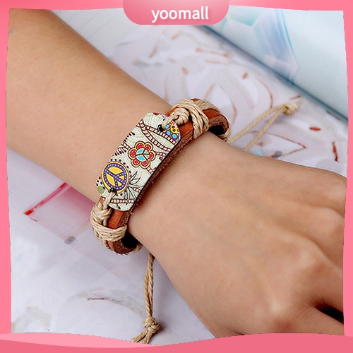 [YM] Vòng Đeo Tay Biểu Tượng Vô Cực Pyrograph Phong Cách Punk Cổ Điển Cho Nam Và Nữ