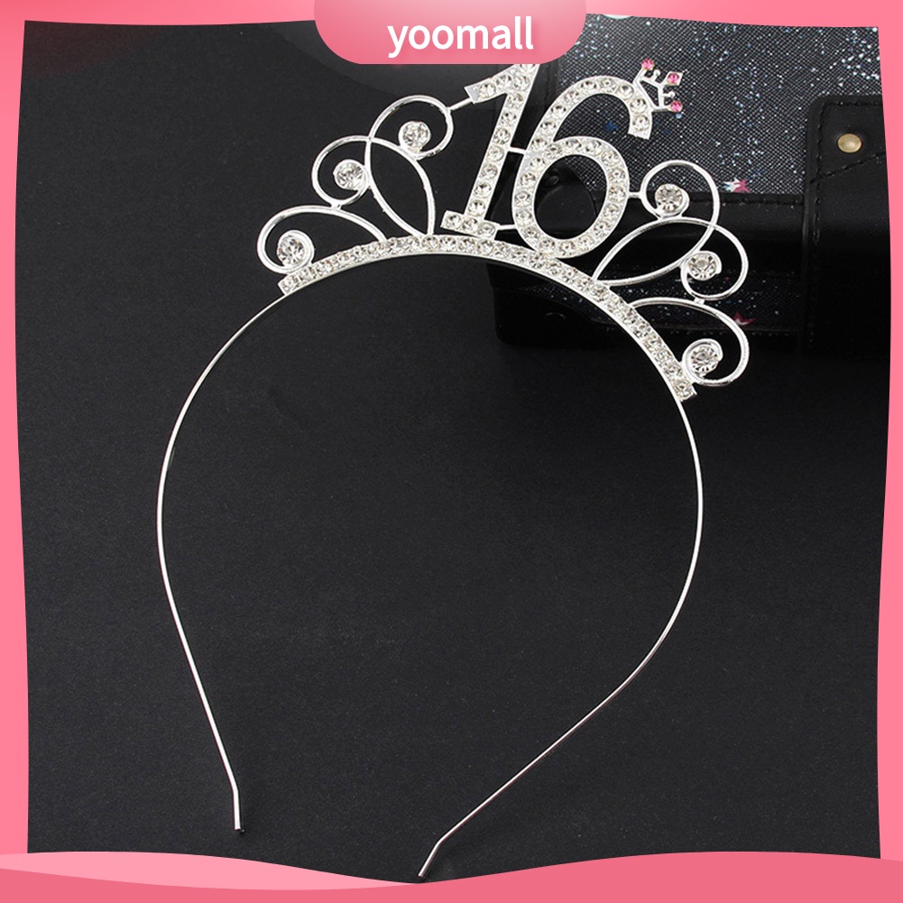 Băng Đô Vương Miện Trang Trí Tiệc Sinh Nhật 16 / 18 / 21 / 30 / 40 / 50 / 60 / 80