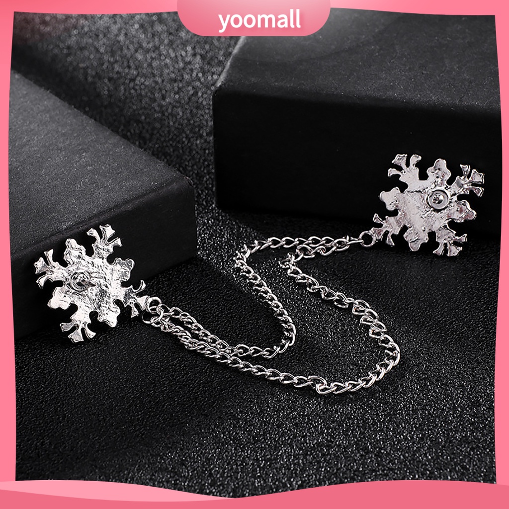 Ghim Cài Áo Đính Đá Phối Dây Xích Tua Rua Dễ Phối Đồ Thời Trang Dự Tiệc Cho Nam Và Nữ