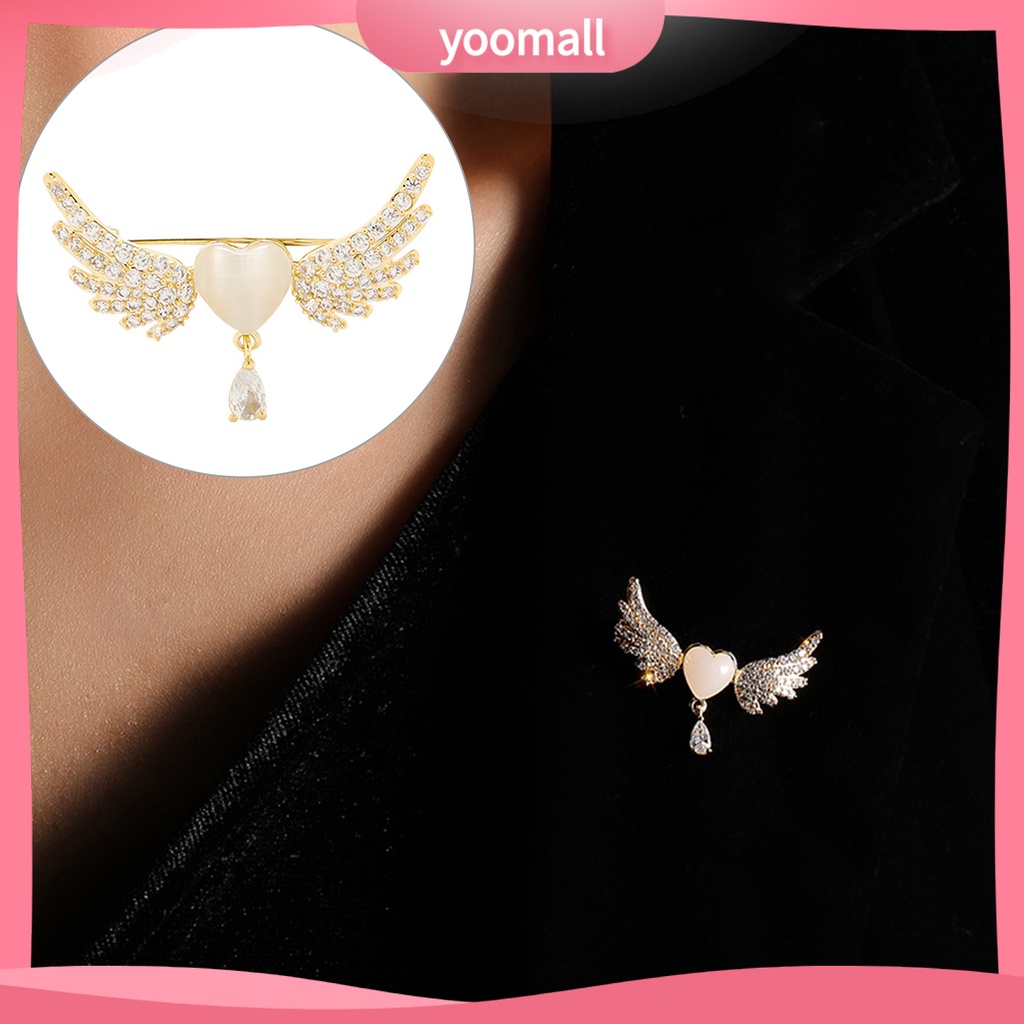 Ghim Cài Áo Hình Giọt Nước Đính Đá Lấp Lánh Thời Trang Cho Nữ