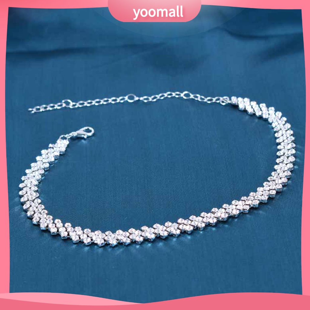 Vòng Cổ Choker Mở Rộng Điều Chỉnh Được Mạ Điện Đính Đá Thời Trang Dự Tiệc Cho Nữ