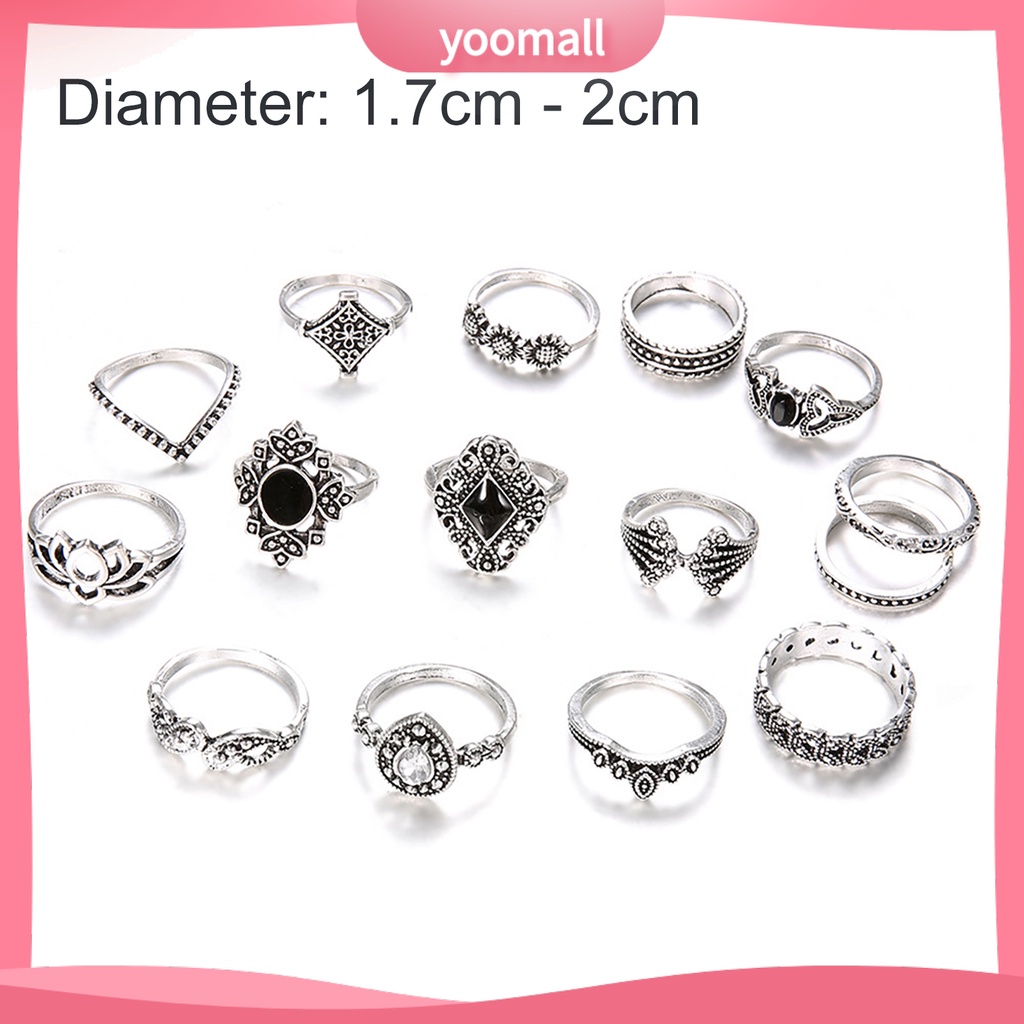 Bộ 15 Nhẫn Đeo Tay Thiết Kế Ấn Tượng Cho Nữ