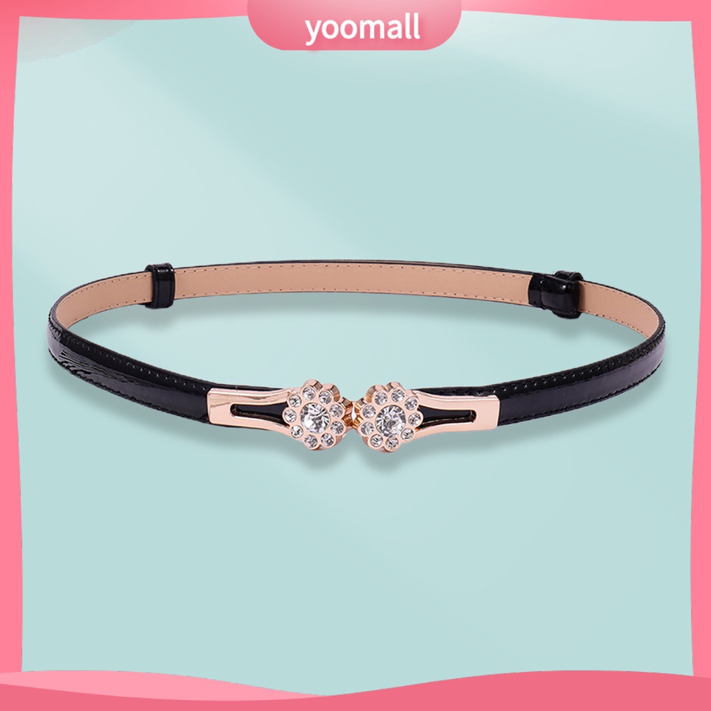 [YM] Thắt Lưng Thắt Lưng Giả Da Đính Đá Sáng Bóng Trang Trí Đơn Giản Trọng Lượng Nhẹ Tiện Lợi Dành Cho Mặc Hàng Ngày