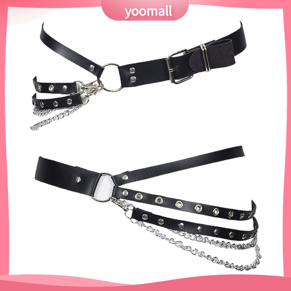 Dây Thắt Lưng Da Giả Đính Đinh Tán Phong Cách Hip Hop Gothic Punk Thời Trang Cho Nữ