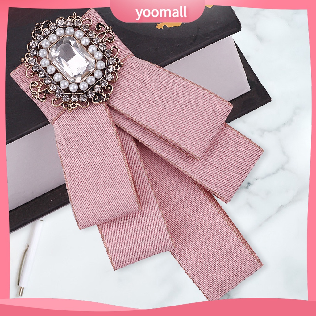 Cài Áo Hình Nơ Đính Đá Thanh Lịch Dành Cho Nữ