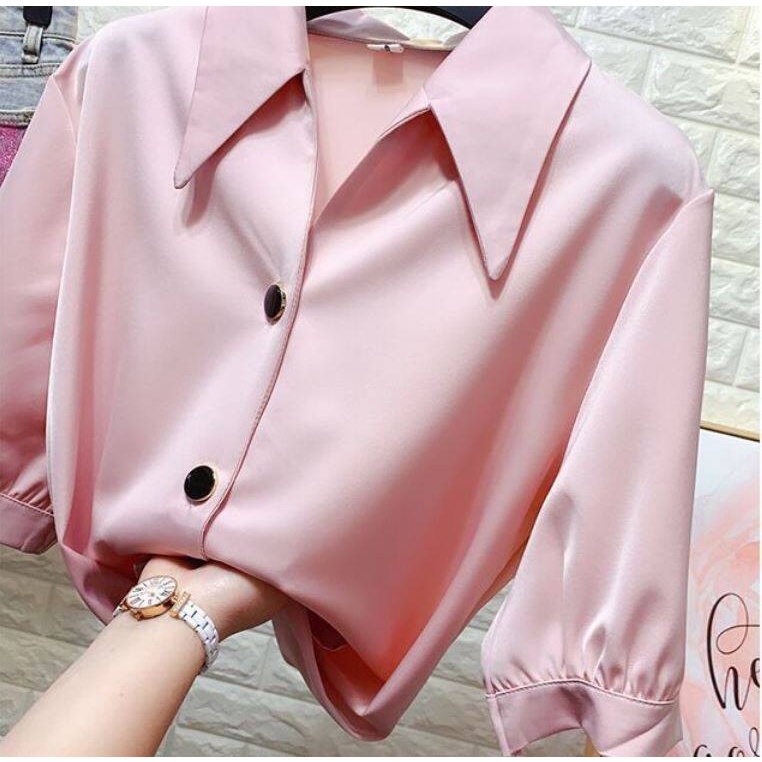 Áo Sơ Mi Nữ Dáng Rộng Phong Cách Hàn Quốc Thời Trang Mùa Hè