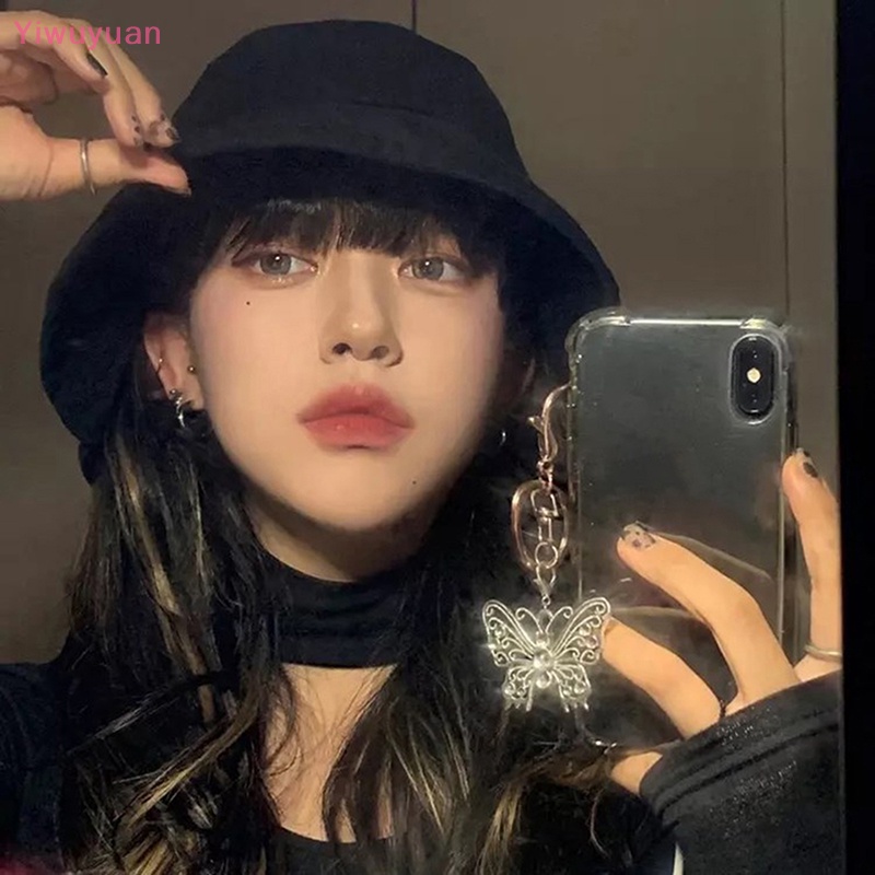 Móc Khóa Kim Loại Hình Bướm Vintage Yiwuyuan > Y2k Mới