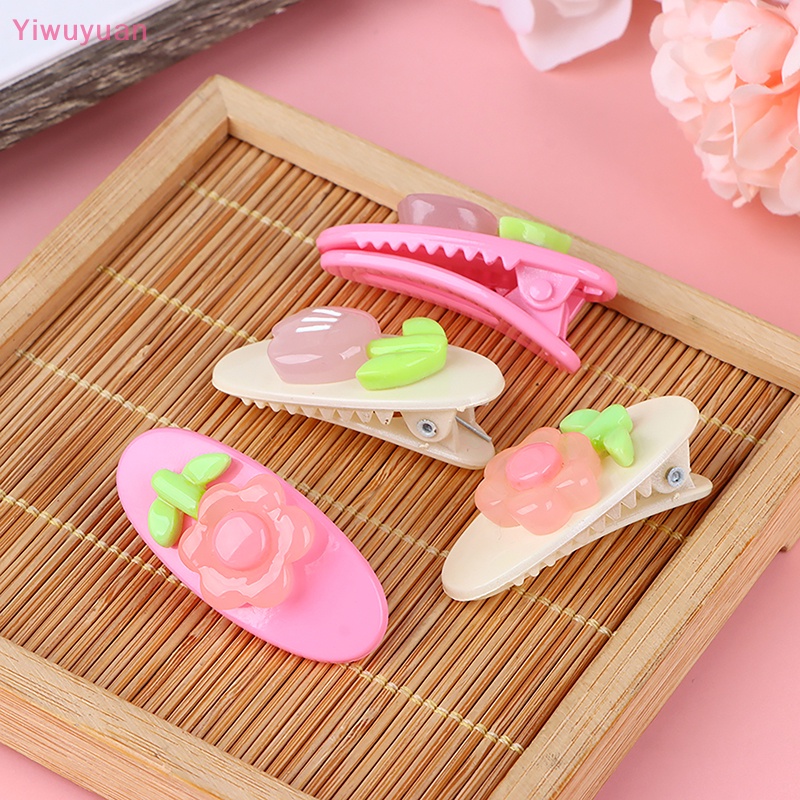 < Yiwuyuan > Kẹp Tóc Hình Hoa Tulip Hoạt Hình Màu Be Hồng Sáng Tạo Thiết Thực Cho Bé Gái Mới