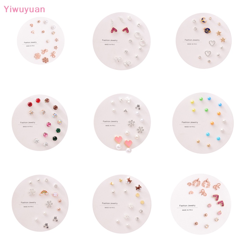 1 Cặp Bông Tai Hình Trái Tim / Bướm / Hình Học Đơn Giản Thời Trang Mới Cho Nữ