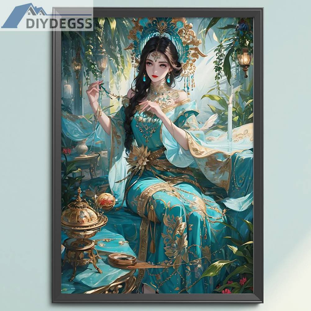 Toàn Bộ Bộ Tranh Thêu Chữ Thập 11CT Bằng cotton Thân Thiện Với Môi Trường Hình Cô Gái