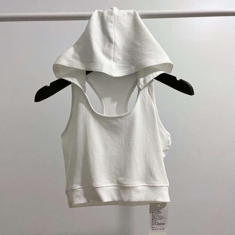 Áo Hoodie Không Tay Lưng Cao Thời Trang Mùa Hè Dành Cho Nữ
