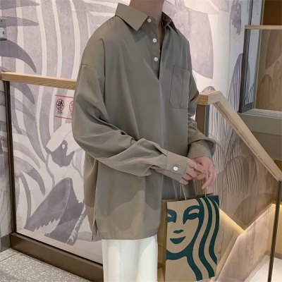 Áo Sơ Mi Nam Tay Dài Dáng Rộng Phong Cách Doanh Nhân Thời Trang Xuân Thu Mới 2023