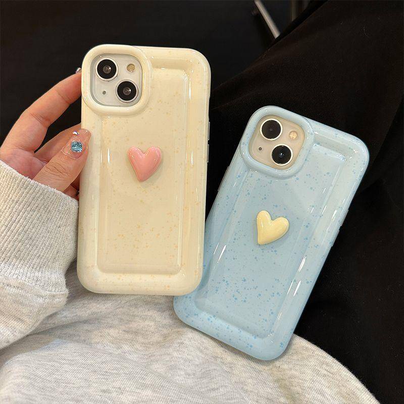 Ốp Điện Thoại Hình Trái Tim 3D Đáng Yêu Cho iPhone 14 11 pro max X Xr Xs max 7 8 Plus Se 2020 12 pro max 12 mini 13 pro max