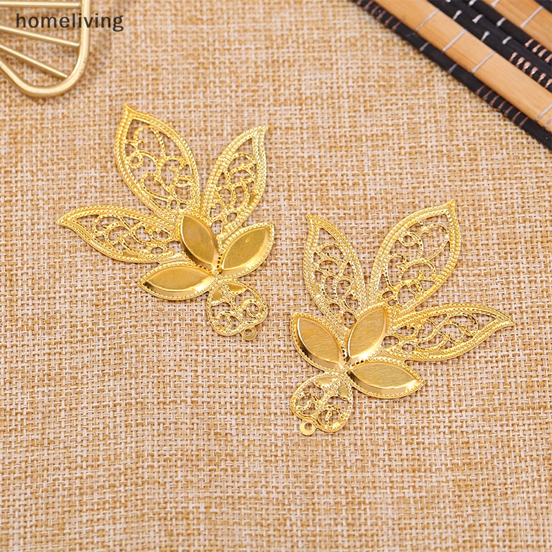 Bộ Lọc Sắt Hình Hoa Lá Màu Vàng Dùng Trang Trí Sổ Tay DIY