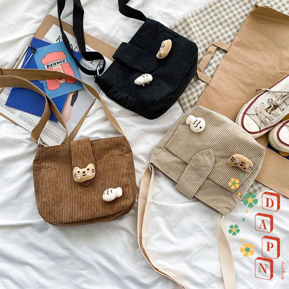 Túi Đeo Vai DAPHS Vải Nhung Họa Tiết Hoạt Hình Dễ Thương Cho Bạn Gái