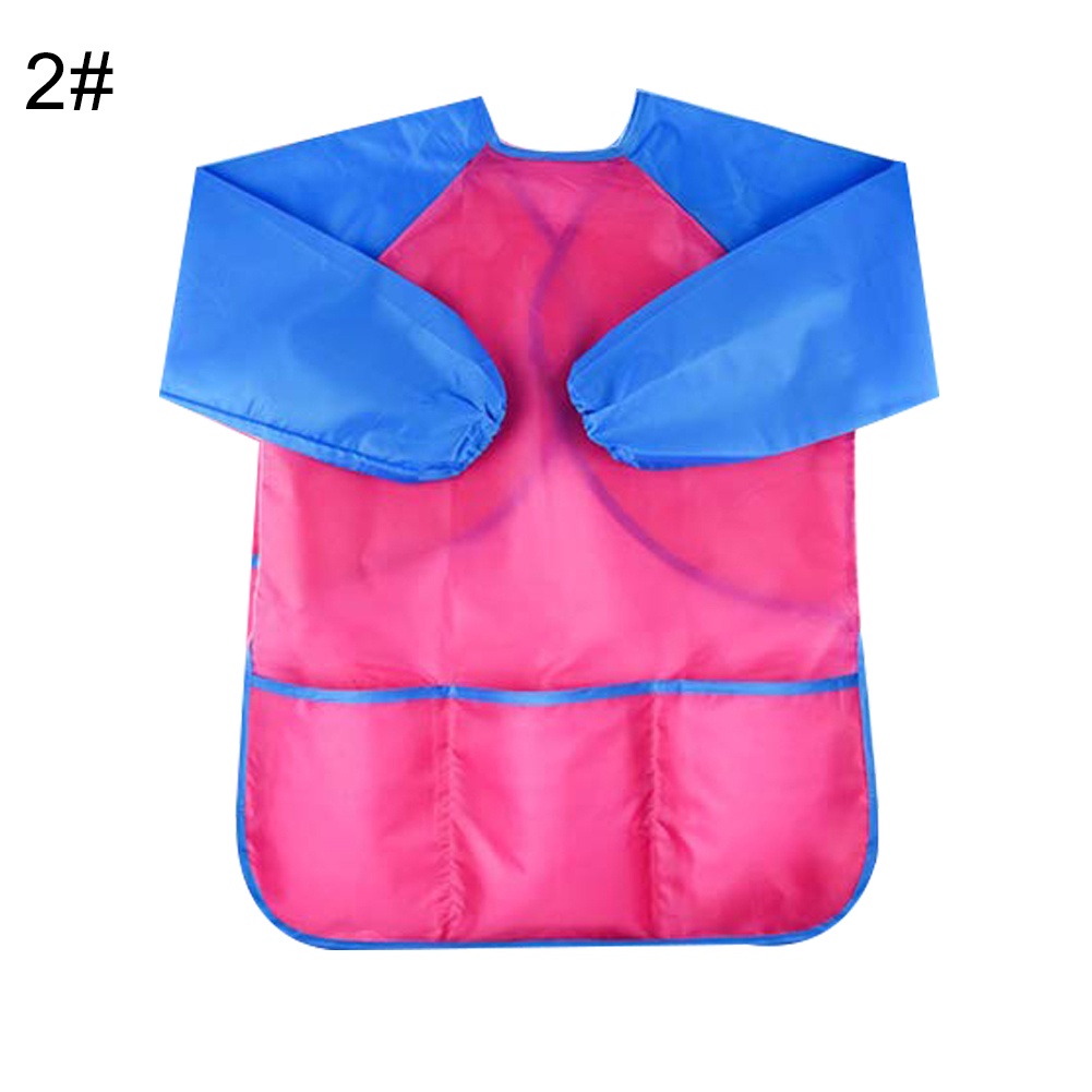 Tạp Dề Dài Tay Chống Thấm Nước Họa Tiết Xinh Xắn Dành Cho Các Bé