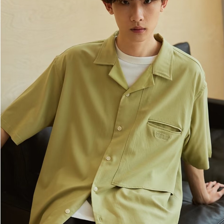 Áo Sơ Mi Nam/Nữ Mùa Hè Phong Cách Hàn Quốc Đơn Giản Màu Sắc Trơn, Dáng Rộng, Tay Áo Ngắn, Chất Liệu Cotton Mới Nhất ÁO Sơ Mi TrơN