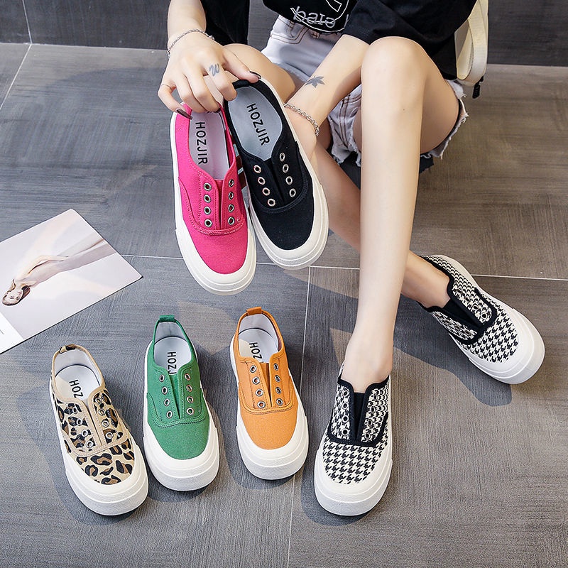 Giày Thể Thao Vải Canvas Đế Mềm Mỏng Màu Kẹo Thời Trang Xuân Hè 2023 Cho Nữ