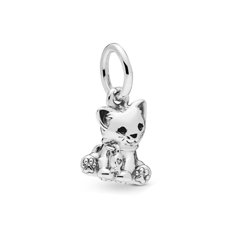 Mặt Dây Chuyền Bằng Bạc Sterling Pandora925 Họa Tiết Dấu Chân Thú Vị Cho Nữ DIY