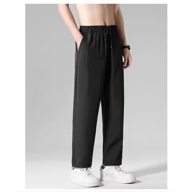 Quần Dài Dáng Rộng Phong Cách Thời Trang Đường Phố Mùa Hè Cho Nam Giới