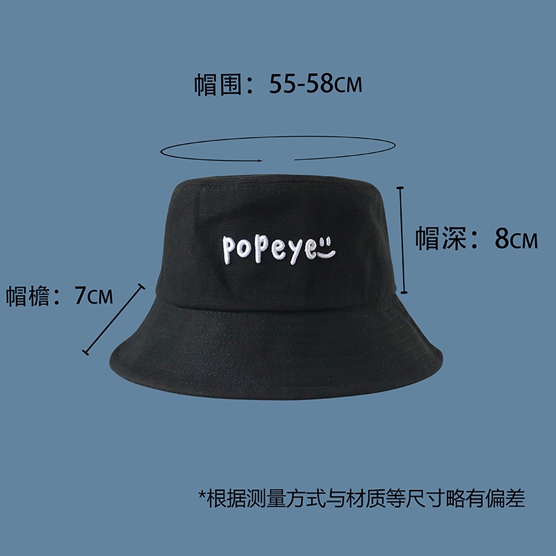 Nón Tai Bèo Chống Nắng Thêu Chữ Phong Cách Nhật Hàn Độc Đáo Thời Trang Xuân Hè Cho Nữ