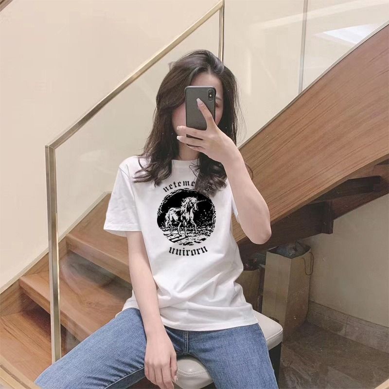 Áo Thun 100% Cotton Tay Ngắn Dáng Rộng Phong Cách Hàn Quốc Thời Trang Mùa Hè Mới Cho Nữ