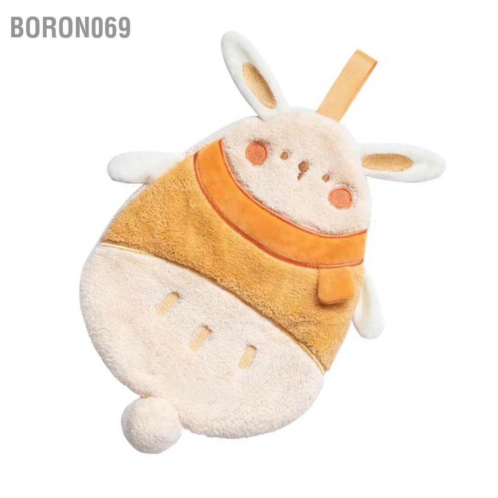 Boron069 Khăn Tay Họa Tiết Thỏ Dễ Thương Làm Dày Thấm Hút Nước Treo Cho Nhà Bếp Phòng Tắm