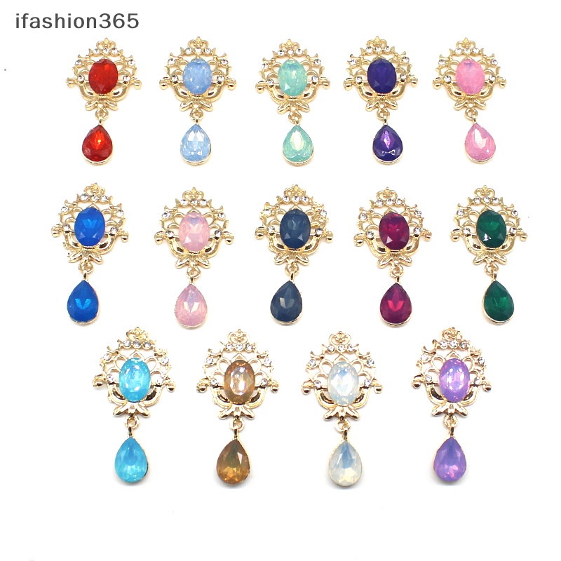 Ghim Cài Áo Bằng Hợp Kim Đính Đá 46 * 26MM DIY